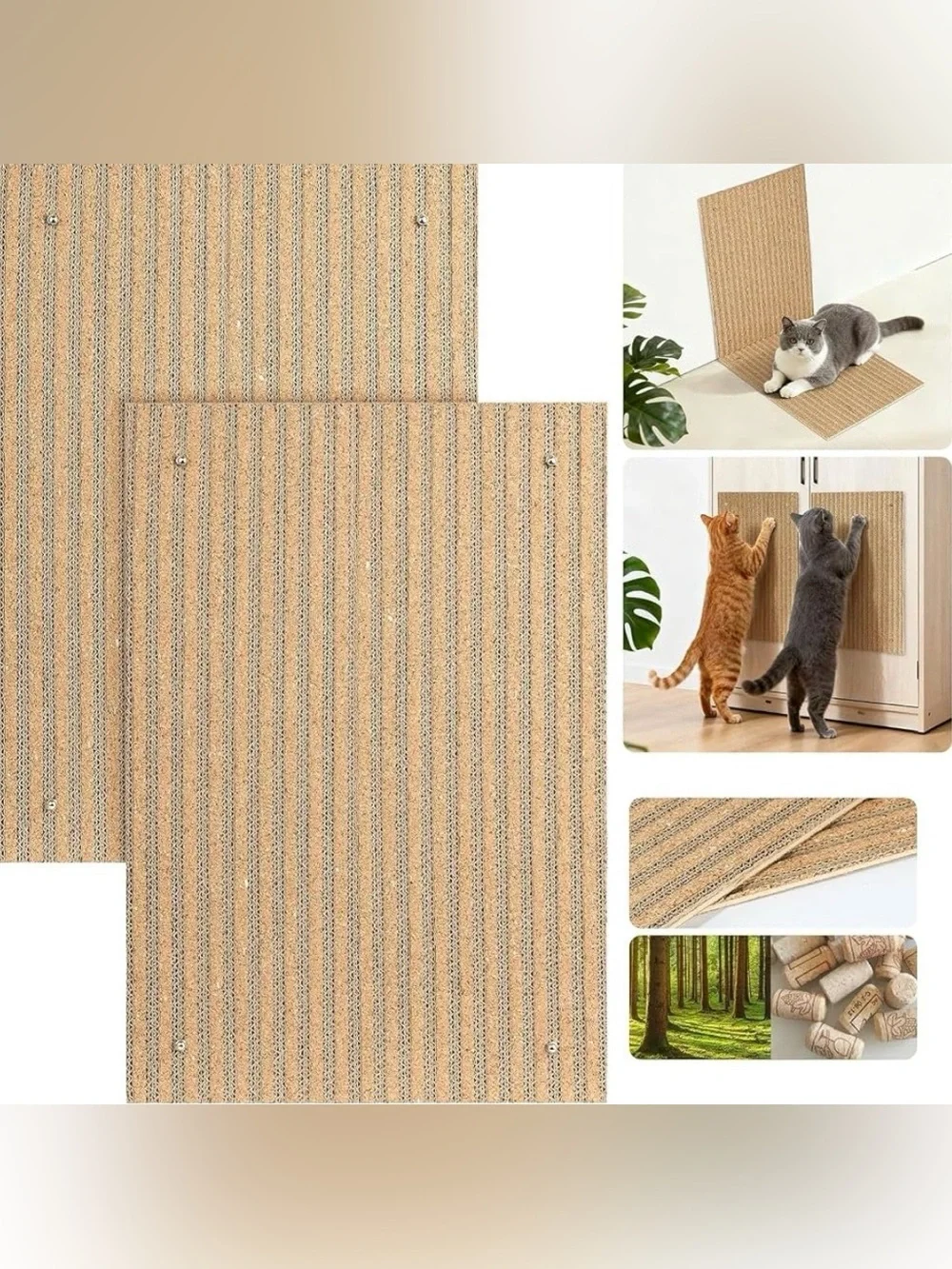 Natural Cork cat Scratch pad for Cats-cat Scratching Posts-cat scratchers for In